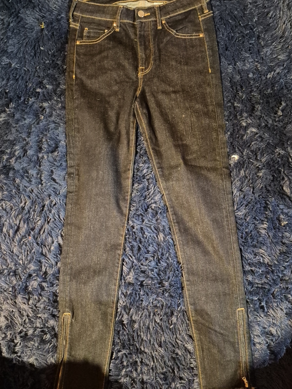 Men's Dark Indigo Slim Jean with Contrast Stitching